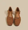 Sandalias de Moda de Verano para Mujer de Celebridad de Internet con Tacones Gruesos, Color Té con Leche, Tejidas, Diseño Único, Zapatos Romanos Retro para Uso en Exteriores