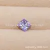 Brincos de titânio ASTMF-136 com base redonda e garra cravejada com zircônia quadrada liga de titânio G23 base de tigela com garra cravejada com zircônia quadrada super flash 5A