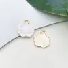 1 Pingente Branco com Gotejamento de Óleo, Pingente Pequeno para Pulseira e Colar, Acessório de Chaveiro DIY Feito à Mão Venda por Atacado