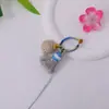 Llavero de Nudo de Diamante Graduado de Hortensia Exquisito Tejido a Mano Colgante Anti-Pérdida para Bolso Adorno de Borla Colorida