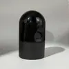 En stock 100ml jarrón de cáñamo redondo de fondo plano con tapón de rosca, frasco de bulbo de vidrio sellado con etiqueta de cordyceps, frasco para cápsulas de producto de salud