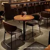 Restaurante Bar del Oeste Retro Restaurante Famoso en Internet Juego de Mesa y Sillas Cafetería Americana Comedor Bistro Mesa y Sillas Comerciales