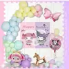 Conjunto de Balões de Aniversário Infantil para Crianças de 1 a 5 Anos, Suprimentos de Decoração para Cena de Festa, Conjunto Completo para Meninos e Meninas