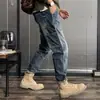 Calça Jeans Masculina Moda Outono Inverno Marca Fashionável Costura Reta Solta Casual Skinny Longa Estilo Coreano Moda Masculina