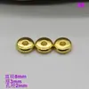 Liga Brilhante Plana Borda Arredondada Espaçador Contas Espaçadoras Contas Semi-acabadas Pulseira Colar DIY Acessórios de Joias Atacado