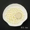 Cuentas Sueltas ABS Blancas de Alto Brillo sin Agujero de 2-18 mm para Caja de Maquillaje Hecha a Mano DIY Caja de Almacenamiento Material Decorativo