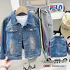 Chaqueta de Mezclilla para Niños 2026 Otoño Nuevo Estilo Letra de Dibujos Animados Superior para Bebés Niños, Chaqueta Infantil de Moda Venta al por Mayor Dropshipping