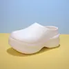Zapatos de chef de suela gruesa para mujer, adecuados para usar al aire libre en verano, con diseño antideslizante, transpirable y de punta cerrada. Nuevo estilo slip-on de EVA con un toque de alta gama, que recuerda a Birkenstock