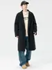 Abrigo de Lana Holgado de Longitud Media Casual para Hombre Primavera 2026, Abrigo Estilo Coreano para Jóvenes, Ropa Casual de Moda para Caballero