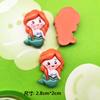 Cartoon Bright Princess Mermaid Little Girl diy Acessórios de resina Creme Cola Phone Case Headwear Hairpin Patch