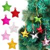 Campana de pintura de estrella de cinco puntas con cuerda transfronteriza, campana de hierro decorativa navideña, bolsa de regalo DIY, lindo colgante