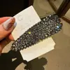 Pinza para el cabello coreana Dongdaemun de Lujo Ligero con Brillantes de Pedrería, Personalizada con Gota de Agua de Pedrería Checa, Clip Completo de Pedrería para Flequillo, Pinza Lateral Bb