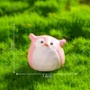 Novo produto transfronteiriço: Figura criativa de coruja em miniatura com luzes coloridas, acessórios decorativos DIY, mini enfeites de mesa