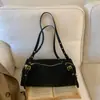 Bolsa de Ombro Versátil Estilo Coreano para o Trabalho Retro Feminina 2025 Nova Moda Outono e Inverno Simples Casual Bolsa de Axila