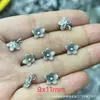 Prata antiga de Shanxi retrô panax notoginseng flor de prata botão de rosa pingente deslizante tampa de borla DIY texto brincar acessórios de joias