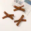 Cuero Marrón Maillard Original Lazo DIY Bolso Hecho a Mano Pasador Accesorios para el Cabello Accesorios para Ropa