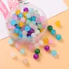 Pulsera de Piedra Imitación Jade Cuentas de Vidrio Pulsera de Cuentas Sueltas Materiales para Manualidades Cristales Hechos a Mano Cuentas Esmaltadas Adornos para Manos Accesorios de Cuentas