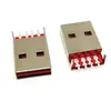 USB A macho SMT positivo y negativo parche macho 90 grados horizontal parche enchufe de doble cara