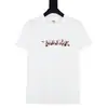 Camiseta de Manga Corta de Algodón Estilo Pareja Moda Callejera Americana Marca Graffiti Divertido Letras Clásicas Estampadas Versión Alta Transfronteriza