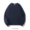 Sudadera de Puro Algodón de 350 g con Texto Impreso, Unisex de Corte Holgado, Top de Hombro Caído, Sudadera Bordada con Cuello Redondo, Logo Impreso Personalizado, Corte Holgado
