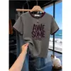 Camiseta de Manga Corta de Algodón Puro con Bloques de Color para Mujer, Diseño de Moda y Único, Top de Verano Moderno y Juvenil
