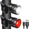 Equipo de ciclismo luz trasera joya para bicicleta carga USB luz de advertencia bicicleta de montaña luz monocular para casco bicicleta