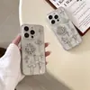 Funda para Teléfono Móvil Estilo Escandinavo Pantalla Completa Cruzada Iphone15Promax 16 Apple 14Plus Transparente 13 Retro 12