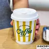 Taza de Café de Celebridad de Internet Taza de Papel Desechable para Café con Tapa Engrosada Comercial Doble Recubrimiento Universal Caliente y Frío Logo Impreso