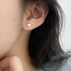 Pendientes de plata de ley S925 Nalan con un diseño de nicho fresco y dulce, con un hilo de amor asimétrico M06208