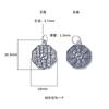 Colgante de plata de ley S925 con forma de fantasma de montaña, Taiji, chismes, pulsera de cuerda, accesorios para pulsera, llavero, collar y colgante.