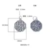 Plata de Ley S925 Colgante Flor Espíritu de la Montaña Bagua Tai Chi Pulsera Trenzada DIY Accesorios para Pulseras Llavero Colgante de Collar