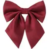 Pajarita Académica Estilo Japonés Jk para Fotos de Graduación Femeninas, Pajarita Borgoña de Uniforme Escolar, Camisa sin Corbata, Flor de Pluma Roja en el Cuello Tendencia