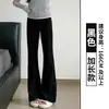 Pantalones deportivos grises acampanados para mujer, nuevo modelo primavera y otoño 2026, de cintura alta, fluidos, aptos para petite, pants de felpa con forro polar