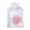 Bolsa de água quente transparente injeção de água inverno quente frio quente bolsa pequena bolsa de água quente desenho animado portátil bolsa de compressa quente