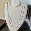 Colar de Contas Coloridas Feijão Doce Bola de Dopamina Corrente de Clavícula Artística Novo Estilo Empilhado Leve Luxo Nicho Corrente de Colar Feminino