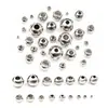 30-100 Contas de Aço Inoxidável Cor Duradoura Contas Espaçadoras com Furo Passante Contas Furadas Posicionamento Contas Soltas Acessórios para Joias DIY