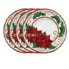 Jogos Americanos Redondos de Linho Decoração de Mesa para Festas Antiderrapantes Resistentes ao Calor Jantar e Casa Natal Jogos Americanos Antiderrapantes Resistentes ao Calor