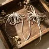 Collar y Pendientes de Flor de Encaje Retro Francés, Collar de Cadena para Clavícula de Novia de Alta Gama, Boda, para Mujer
