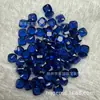 Anel Oval com Pedra Sintética Azul Nano Diamante Formato Gota d'Água 113# Nano Espinélio Gema Artificial Face Microincrustada Acessórios de Joia