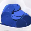 Lentejuelas Redondas de Color Láser de 30 mm con Borde Perforado, Decoración Grande para Coser a Mano