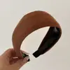 Diadema de Lana Tejida de Color Sólido para Otoño e Invierno para Mujer, Pinza para el Cabello Antideslizante de Gama Alta con Dientes, Diadema Alta para Cráneo