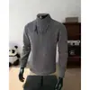 Suéter de forro polar de visón para niños, nuevo jersey estilo coreano otoño/invierno 2024 con cuello alto, capa base engrosada para niños mayores