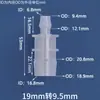 Conector de Plástico Reductor Grueso en T Recto a Través de Manguera Tubería de Agua Tubería de Aire Adaptador Conector Junta de Púa