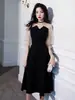 Vestido de Noche para Banquete 2026 Estilo Nuevo Se Puede Usar Casual, Vestido Elegante de Gama Alta, Vestido Negro Ajustado