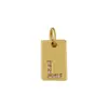 Acessórios de Pingente Quadrado Transfronteiriço do Distrito de Lu com 26 Letras Inglesas, Banhado a Cobre com Ouro Real, Pequeno Quadrado Banhado a Ouro 18K Joias DIY