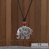 Collar de Plata Retro Xizang para Mujer Cadena Larga para Suéter Más Fácil de Combinar Sifanglaicai Candado Seguro Estilo Étnico Accesorios Literarios Colgante