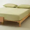 Juego de Sábanas Ajustables de Algodón Puro de Fibra Larga, Funda de Colcha Cepillada, Sábanas para Cama Tatami, Nuevo Juego de Tres Piezas 2025