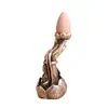 Flor de Loto de Latón Puro Buda Guanyin Mano Quemador de Incienso de Flujo Inverso Portainciensos Vintage Adorno Decorativo de Mesa Mascota de Té Artesanía