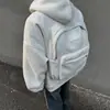 Sudadera con diseño americano estéreo para mochila escolar para hombre en primavera y otoño Nueva chaqueta para hombre Versátil de nicho Sudadera tipo cárdigan para hombre