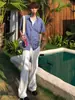 Calça Jeans Bordada Branca para Homens e Mulheres, Calça com Vibe High Street Americana para Primavera e Outono, Cleanfit, Calça Ligeiramente Flare